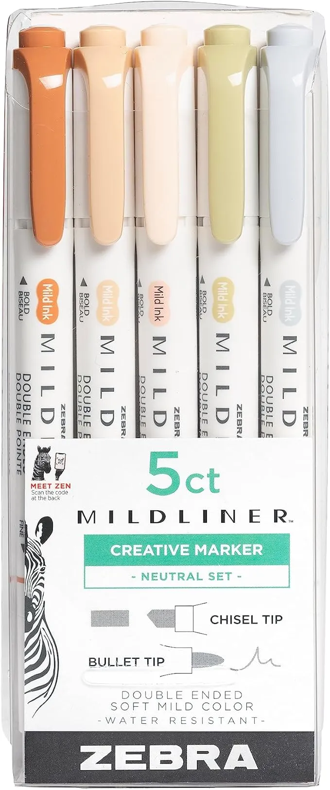 Zebra Mildliner Gentle Highlighters - 5 ct