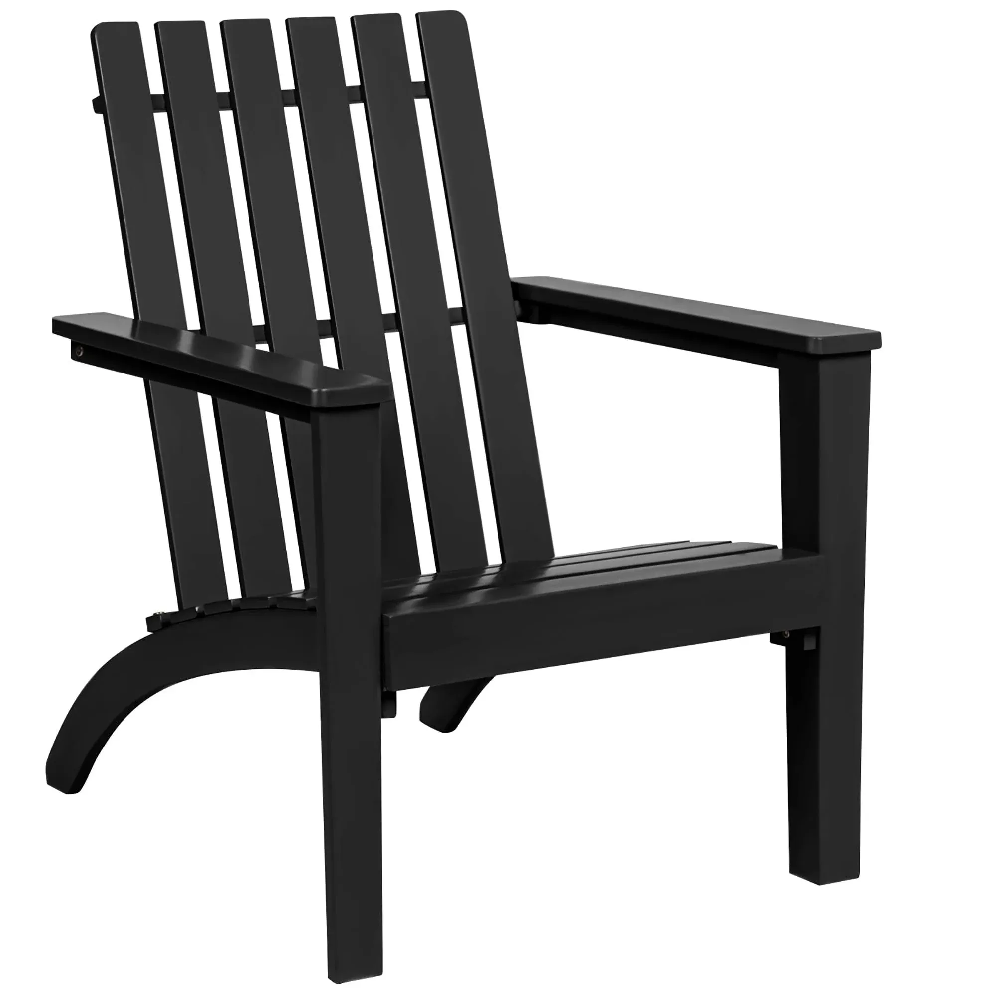 Indoor/Outdoor Acacia Wood Adirondack Lounge Armchair