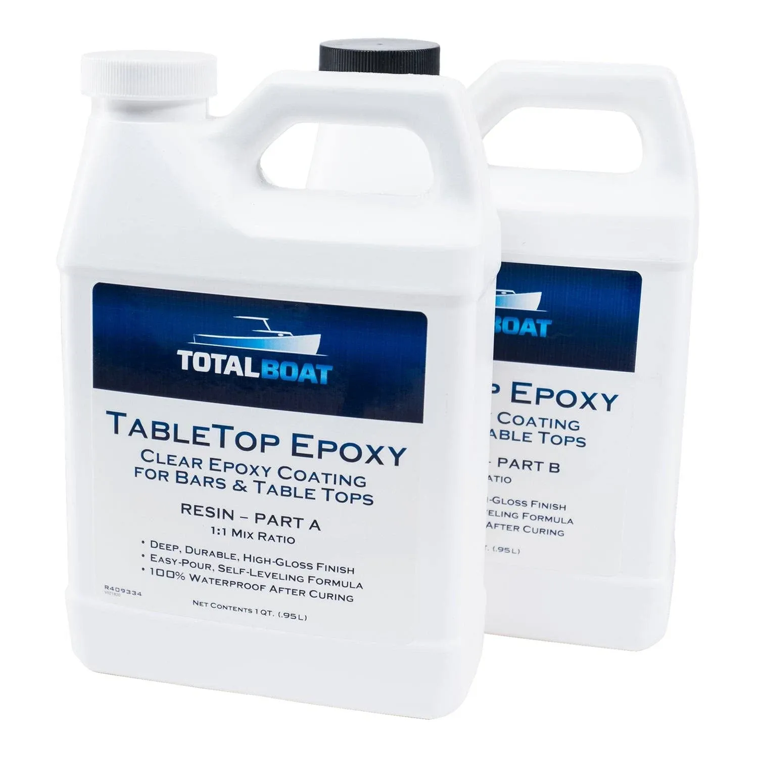 TotalBoat Table Top Epoxy Resin Kit - 4 Gallon Crystal Clear Epoxy