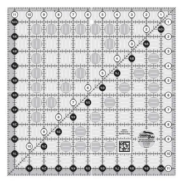 Creative Grids Quilt Ruler 11-1/2in Square