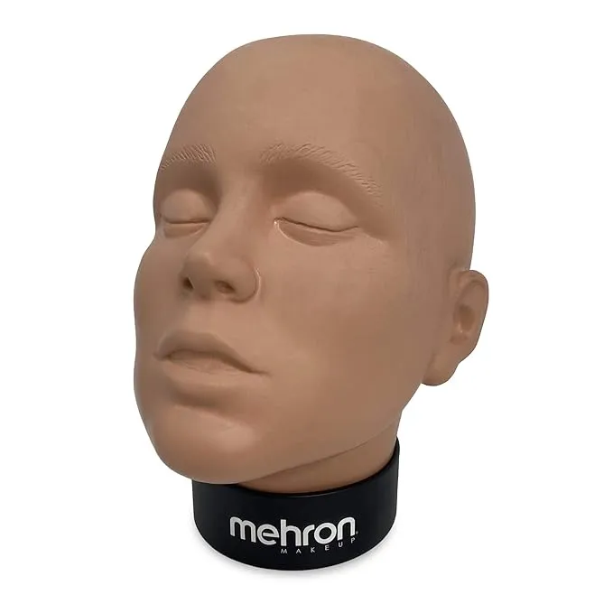Mehron Makeup Practice Head |Makeup Practice Face| Mannequin Head for Makeup Practice, Special FX, & Face Painting for Students