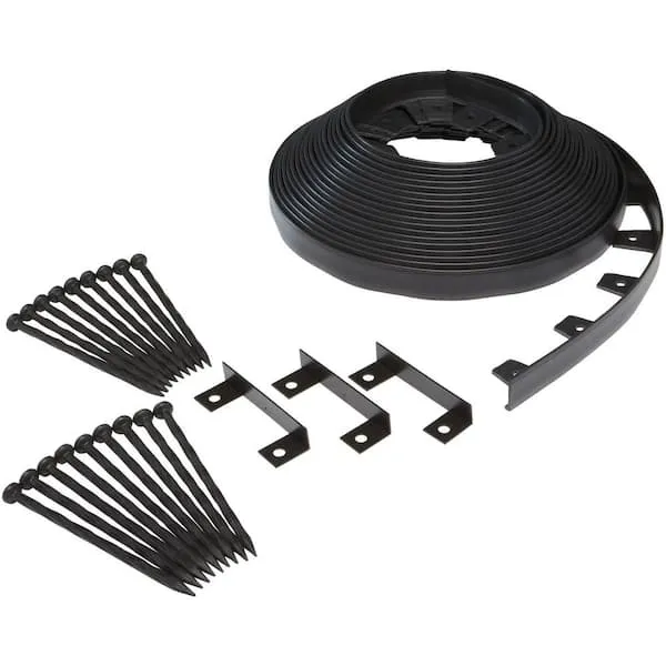 60 ft. No-Dig Plastic Landscape Edging Kit