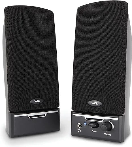 Cyber Acoustics CA-2014 Computer Speakers, Full Stereo Sound, Convenient Controls, Easy Setup
