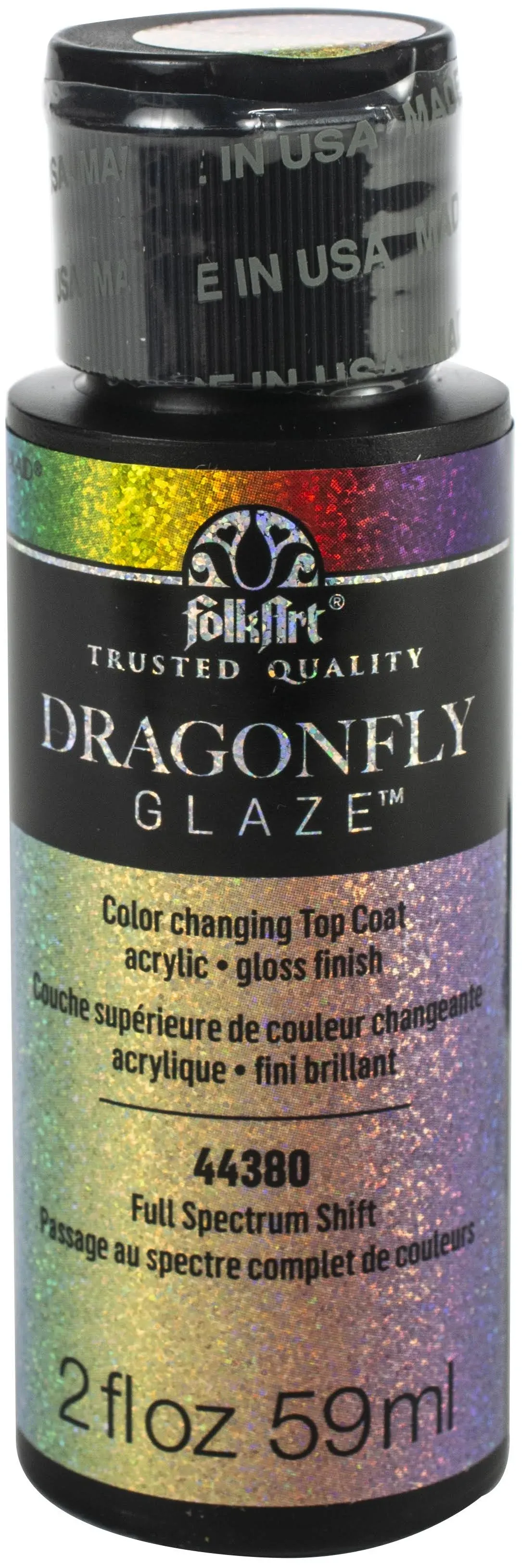 FolkArt Dragonfly Glaze Topcoat 2oz Full Spectrum Shift