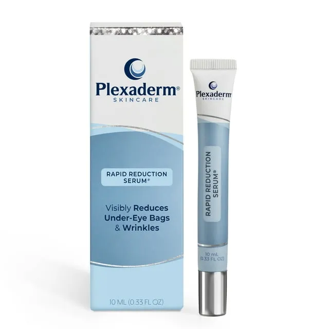Plexaderm Rapid Reduction Eye Serum - вдосконалена формула проти старіння Помітно зменшує мішки під очима, зморшки, темні кола, тонкі зморшки та гусячі лапки Миттєво Миттєво усуває зморшки для обличчя