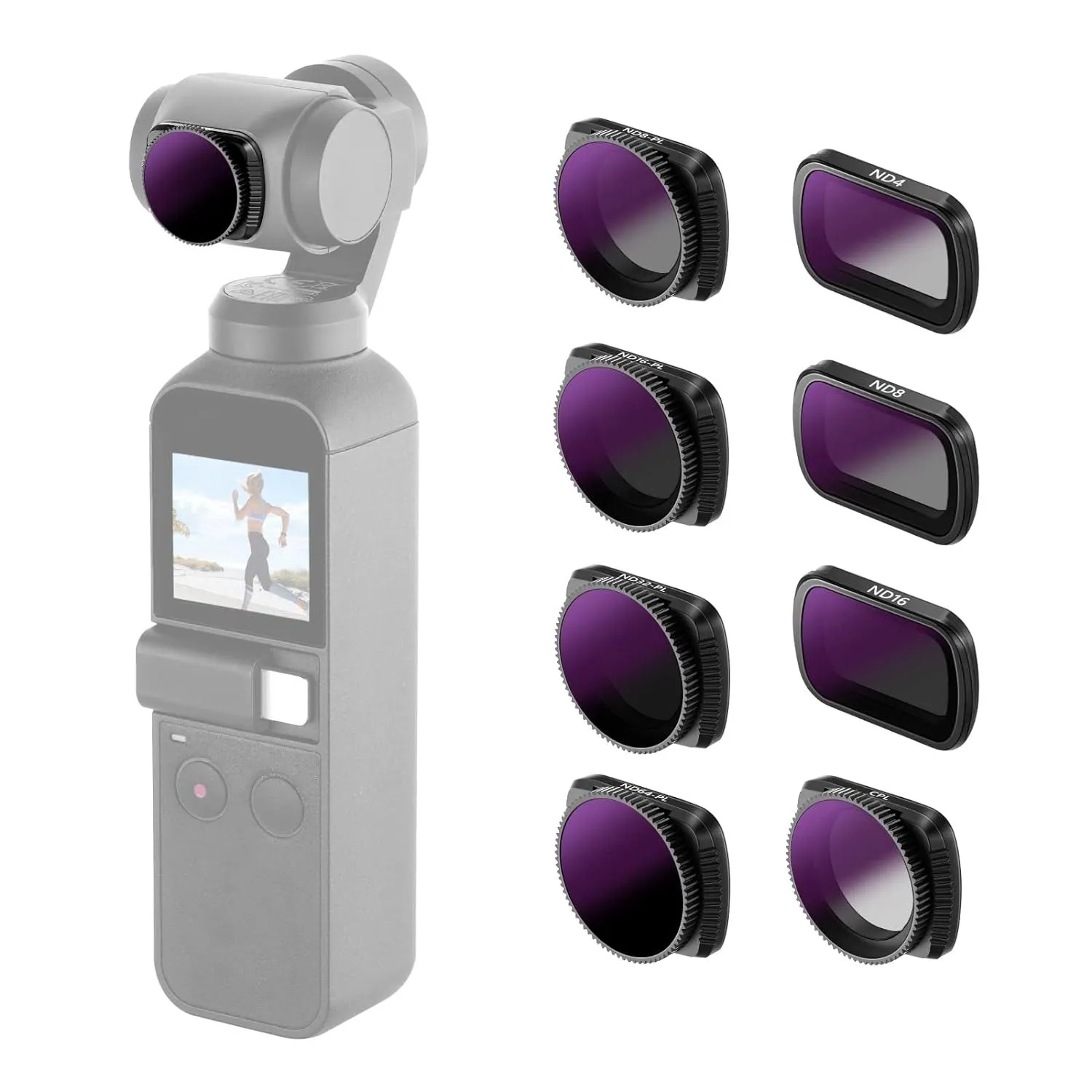 Neewer Magnetic Lens Filter Kit Compatible with DJI Osmo Pocket Camera - 8 Piece