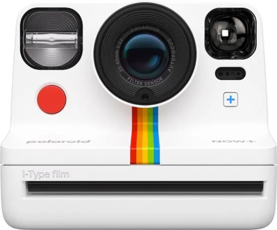 Polaroid Now+ 2nd Generation I-Type Instant Film Bluetooth Connected App Controlled Camera - White (9077) & Box Camera Bag, White (6057) & Color I-Type Film - 40x Film Pack (40 Photos) (6010)Polaroid Now+ 2nd Generation I-Type Instant Film Bluetoot…