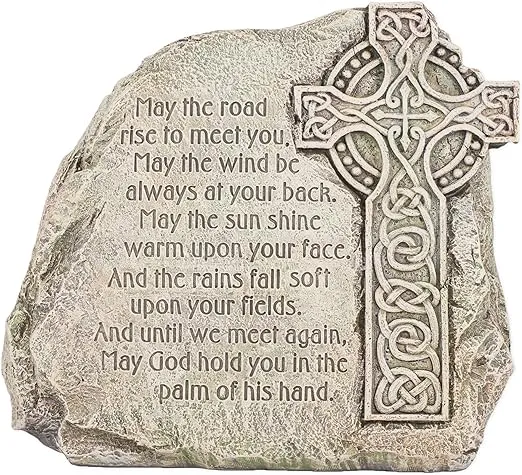 Joseph's Studio by Roman Inc., CELTIC CROSS GARDEN, Garden Collection, Religious Statue, Holy Family, Memorial, Angel, Patron Saint, Garden Décor (8x9x3)