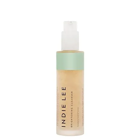 Indie Lee Brightening Facial Cleanser - Daily Hydrating Cleanser, Makeup Remover & Exfoliating Face Mask to Brighten, Firm & Protect Dry Skin - Clean, Gentle Face Wash (4.2oz)