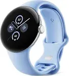 Google Pixel Watch 2 - Polished Silver Case / Bay Active Band WiFi