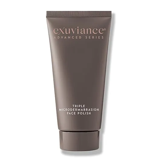 EXUVIANCE Esmalte facial triple microdermoabrasión con ácido glicólico, enzima papaya y cristales puros de grado profesional, 2.65 oz.