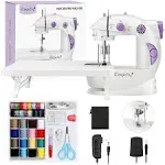 Magicfly Mini Sewing Machine for Beginner, Dual Speed Portable Children Sewing Machine with Extension Table, Light, Sewing Kit for Kids, Girl, Household, Travel, Pink