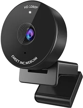 EMEET 1080P Webcam USB Webcam with Microphone & Physical Privacy Cover Noise-Canceling Mic
