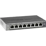 Netgear Prosafe Plus GS108E Ethernet Switch - 8 Ports - 10/100/1000Base-T - 2 Layer Supported - Desktop, Wall Mountable - Lifetime Limited Warranty