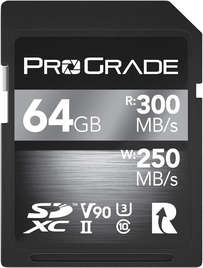 Prograde Digital 64gb SDXC UHS-II V90 Memory Card