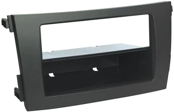 Scosche TA2101B Compatible with 2009-13 Toyota Corolla ISO Double DIN & DIN+Pocket Dash Kit, Black
