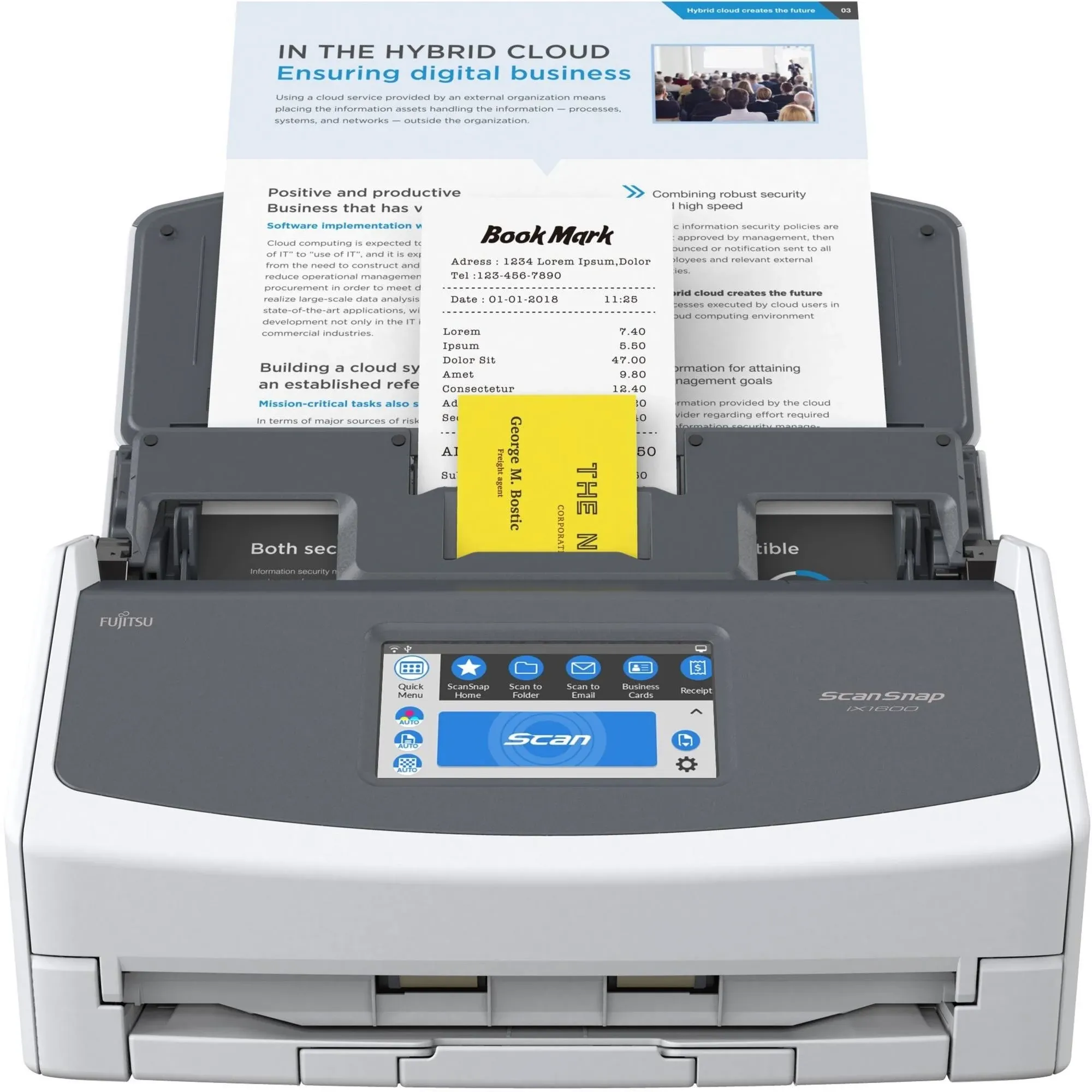 Fujitsu Scansnap-ix1600 Document Scanner White