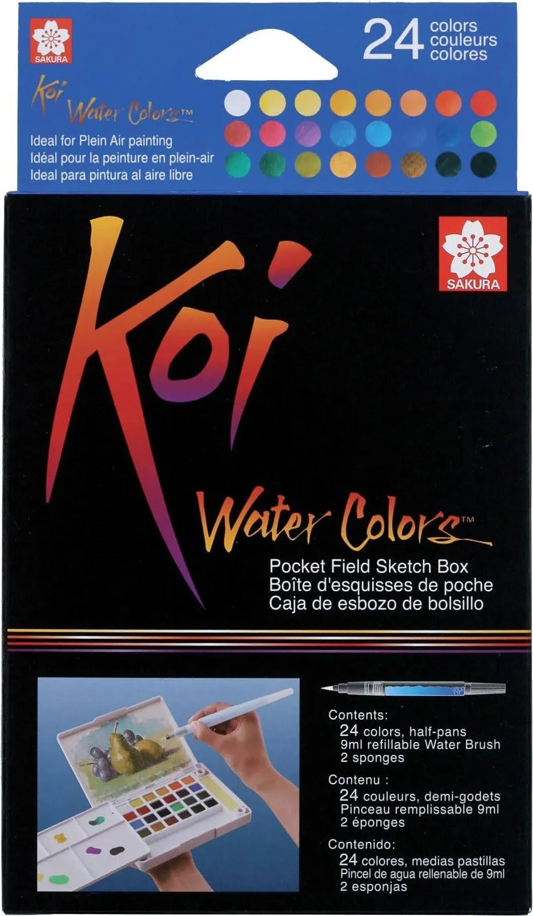 Sakura Koi Watercolor Pocket Field Sketch Box
