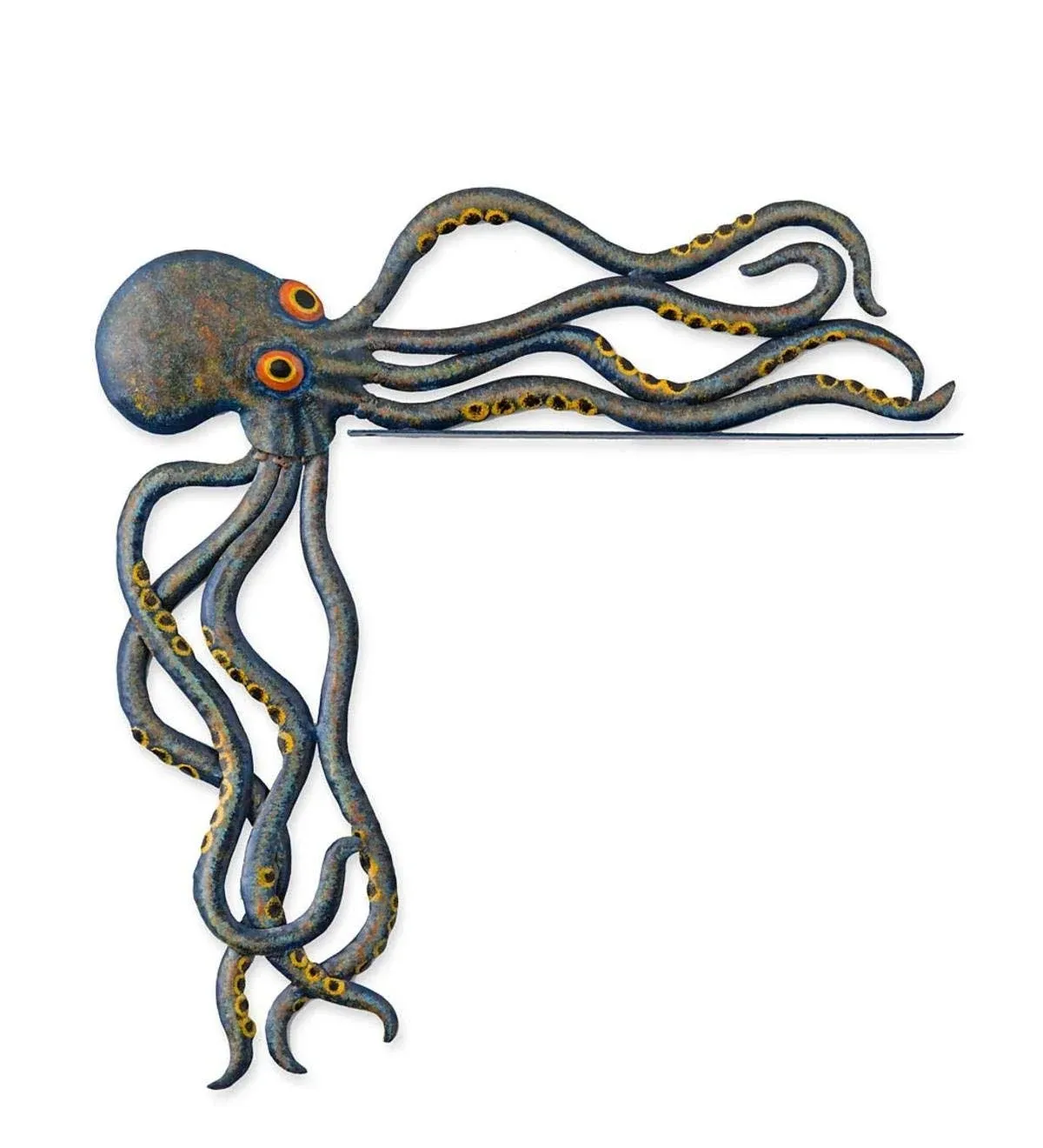 Wind & Weather Handcrafted Reclaimed-Metal Octopus Door Crawler