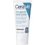 CeraVe Therapeutic Hand Cream for Dry Cracked Hands With Hyaluronic Acid and Niacinamide | Fragrance Free 3 Ounce