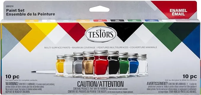 Testors 10-Pack Primary Enamel Paint (Kit)Testors 10-Pack Primary Enamel Paint (Kit)