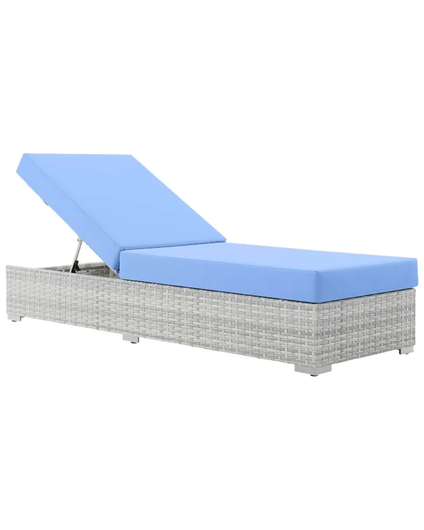 Convene Outdoor Patio Chaise Light Gray Light Blue