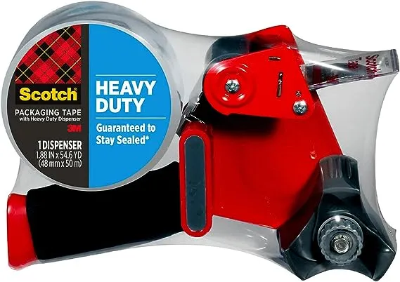 Scotch Shipping Packaging Tape with Heavy Duty Dispenser