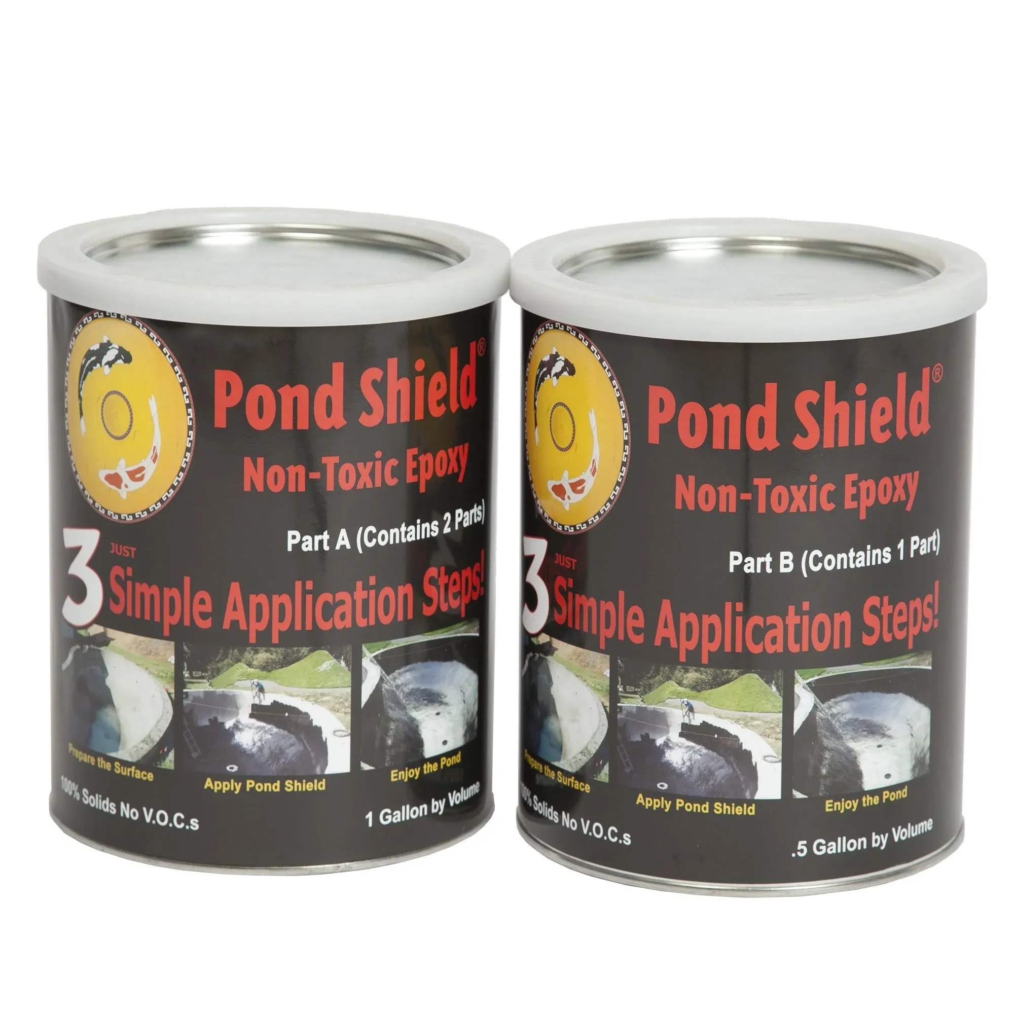 Pond Shield 2-Part Epoxy Liner | Fish-Safe Waterproof Coating