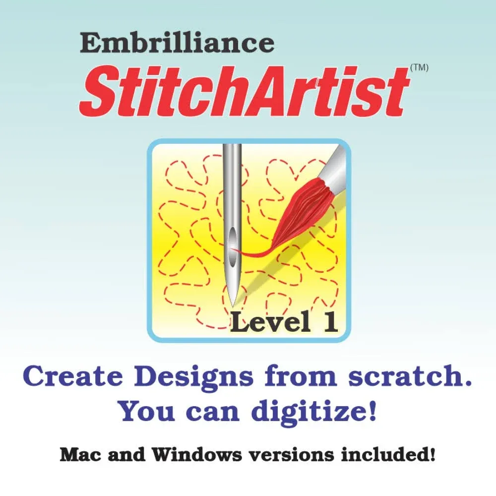 Embrilliance StitchArtist Level 3 Digitizing Embroidery Software for Mac & PC