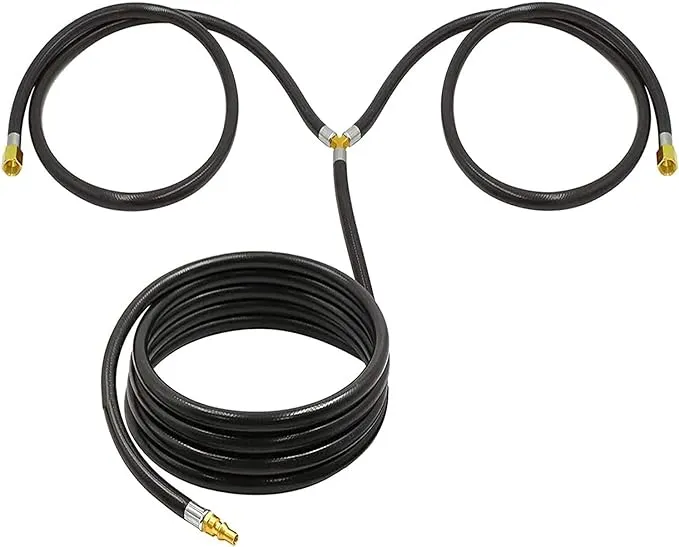 16 Feet Y Splitter Rv Propane Exton Hose For Two Outdoor Gas Grill To Hook Up Rv