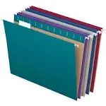 Tops Bus Fms 81667 Letter Size 1-5 Cut Tab Recycled Hanging File Folders, Assorted - Box of 25