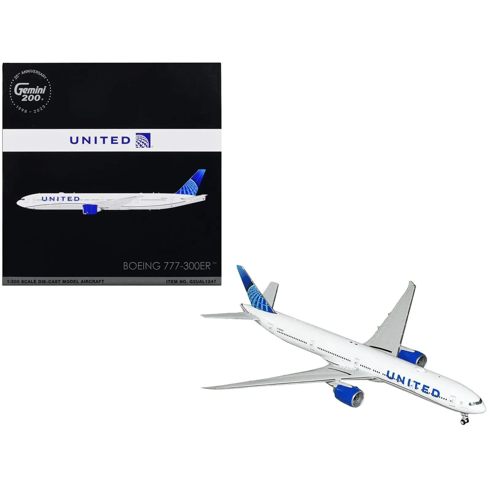 GeminiJets United Airlines Boeing 777-300ER 1/200 Airplane Model