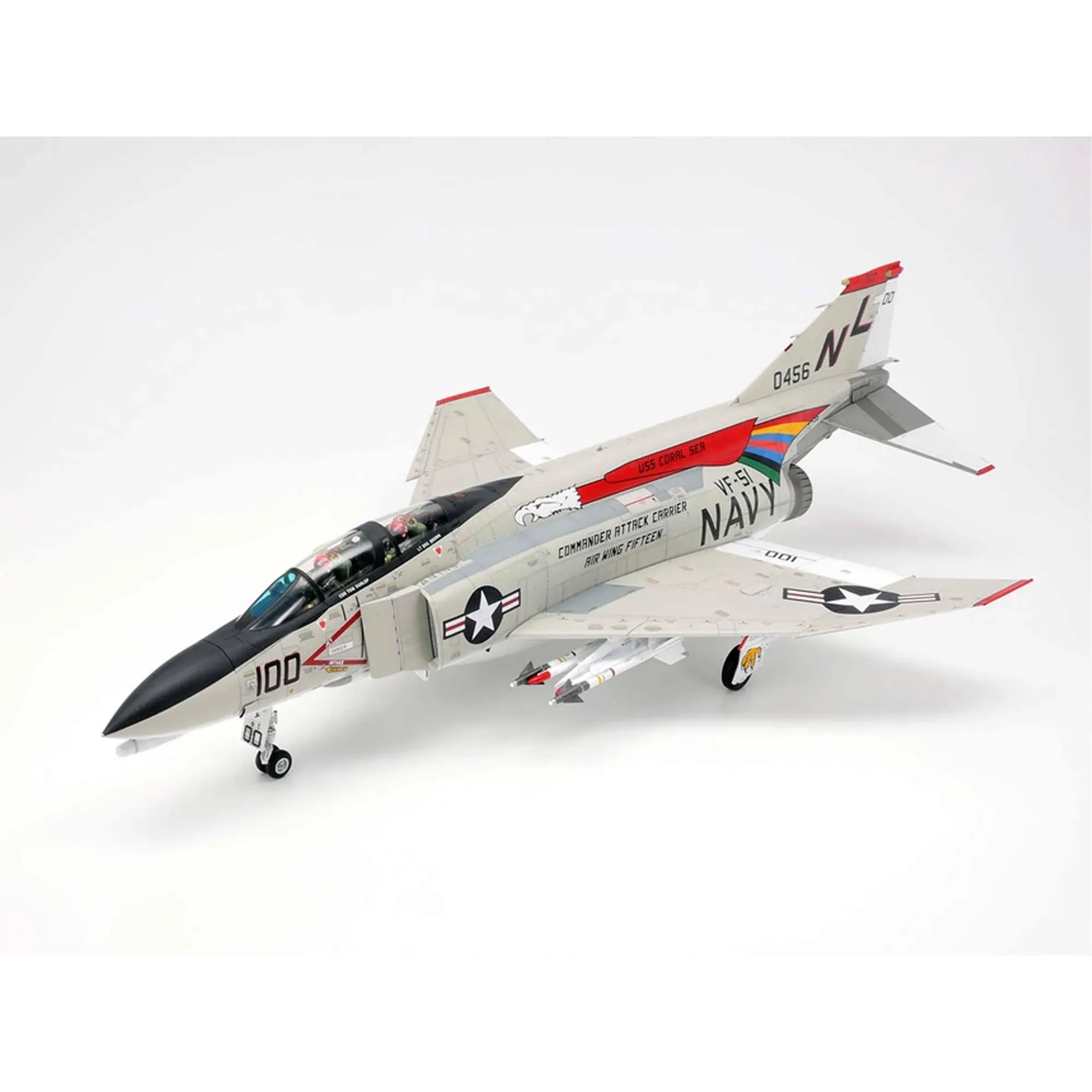Tamiya 61121-000 pojazd 61121 1:48 F-4B Phantom II Mcdonnell Douglas-wierna replika, modelarstwo, plastik, zestaw do montażu, majsterkowanie, hobby, zestaw modelarski, montaż, nielakierowany