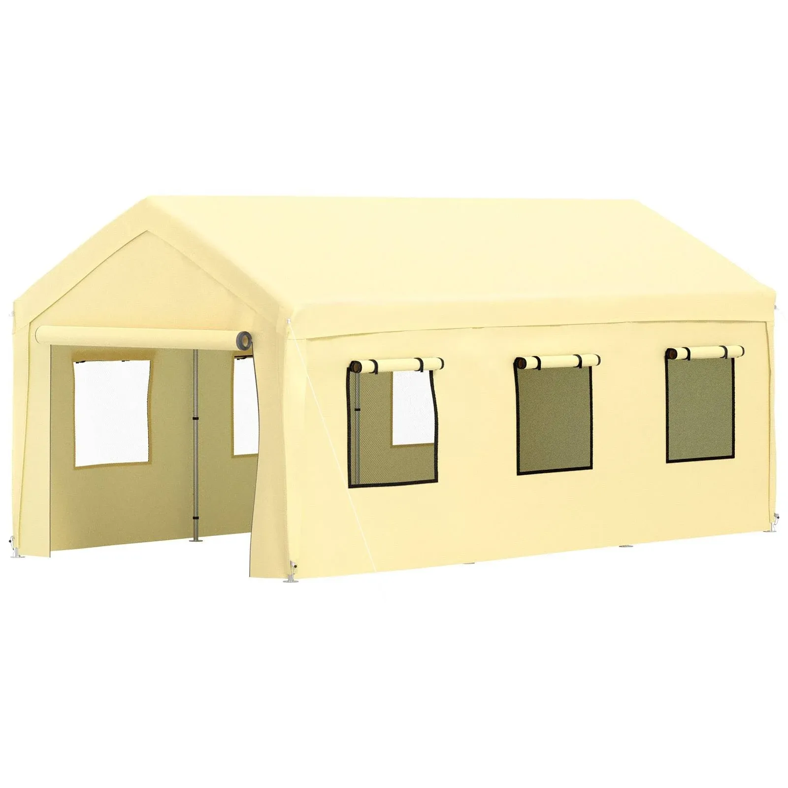 VEVOR Carport, Heavy Duty 10 x 20ft Car Canopy Garage Shelter with 8