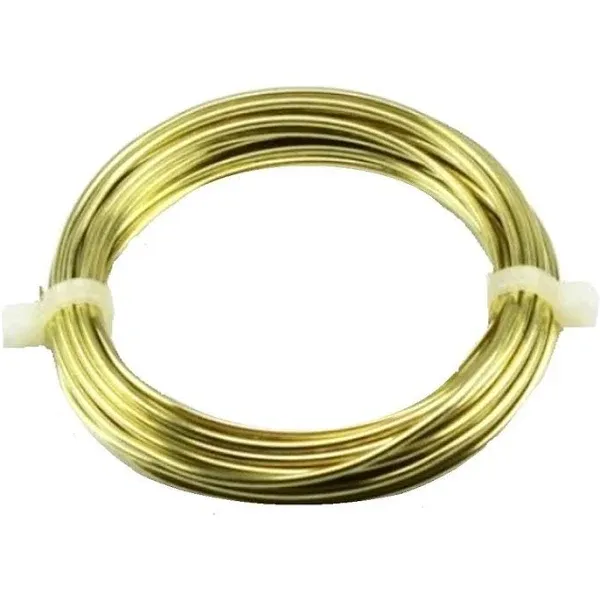 14 Ga Round Half Hard Yellow Brass Wire (1/2 Lb. - 42 Ft. Coil)