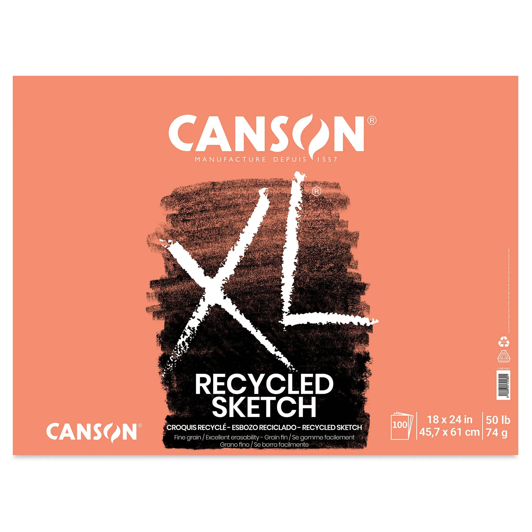 Canson XL Recycled Sketch Pad 9" x 12" 100 Sheets