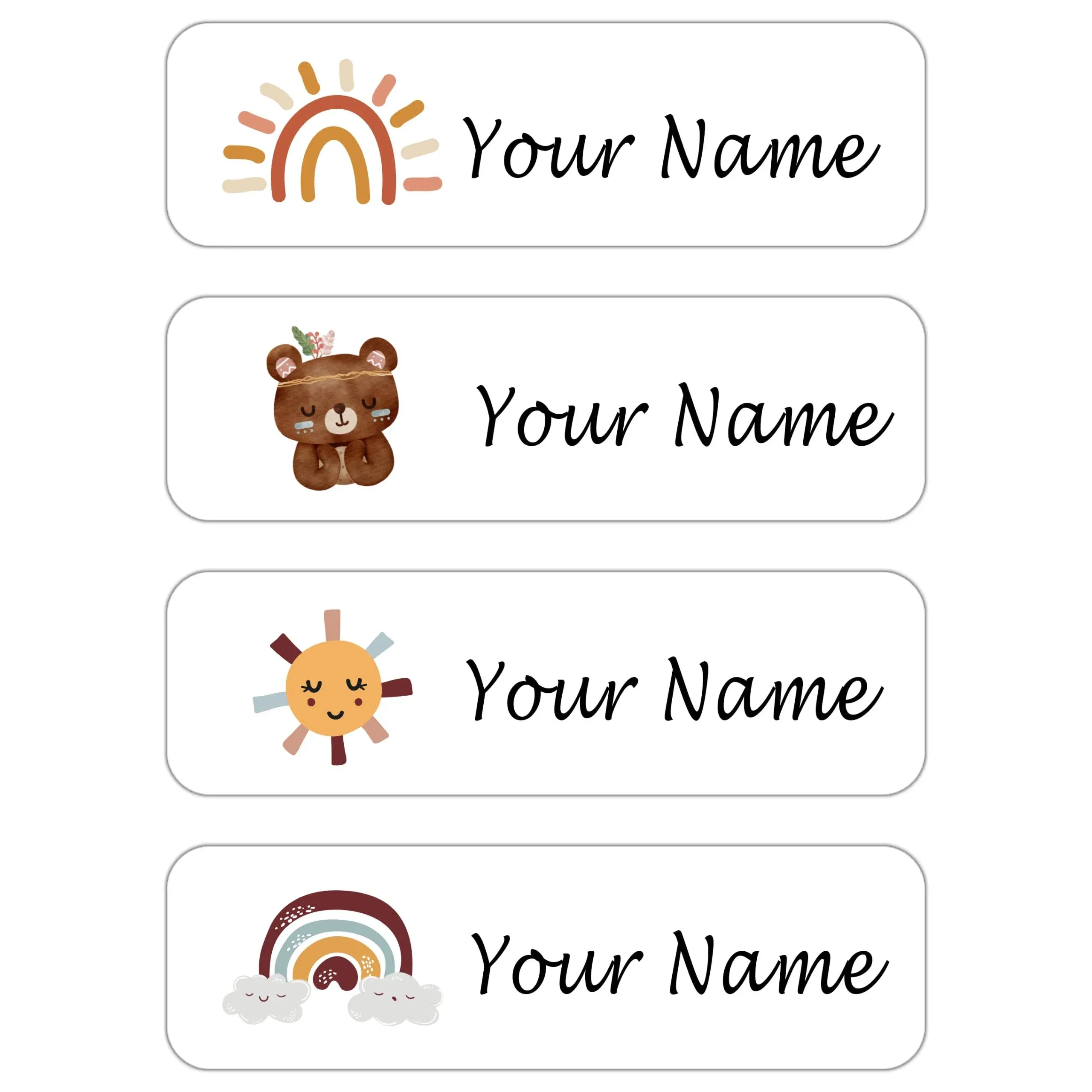 Sunshine Stickers Custom Waterproof Dishwasher Safe Kid Name Labels for Daycare ...