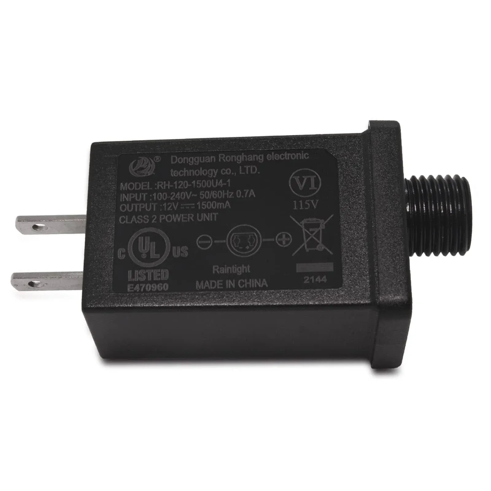 Replacement Christmas Inflatable Adapter, 1.5A 12V Class 2 Power Unit, Plug for 6-8 ft Christmas Blow up, for 1A and 1.2A Blowers