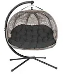Flowerhouse Indoor Outdoor Pumpkin Chair Patio Hanging Seat With Cushion & Cover