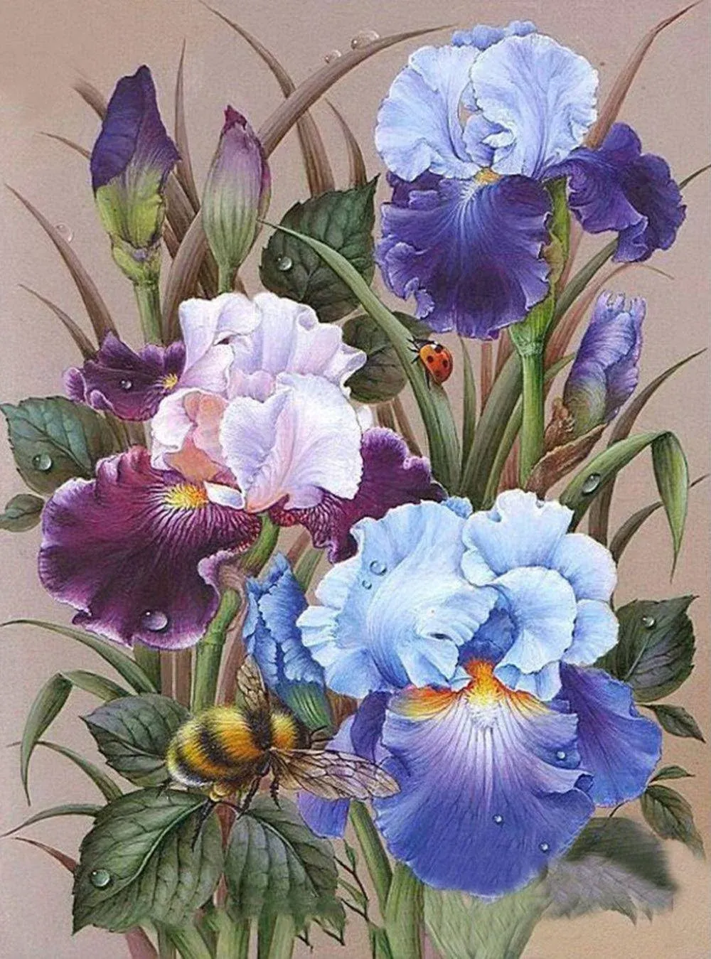 Koikify 5D Diamond Painting Kits for Adults Full Round Drill Flower Painting 5D ...