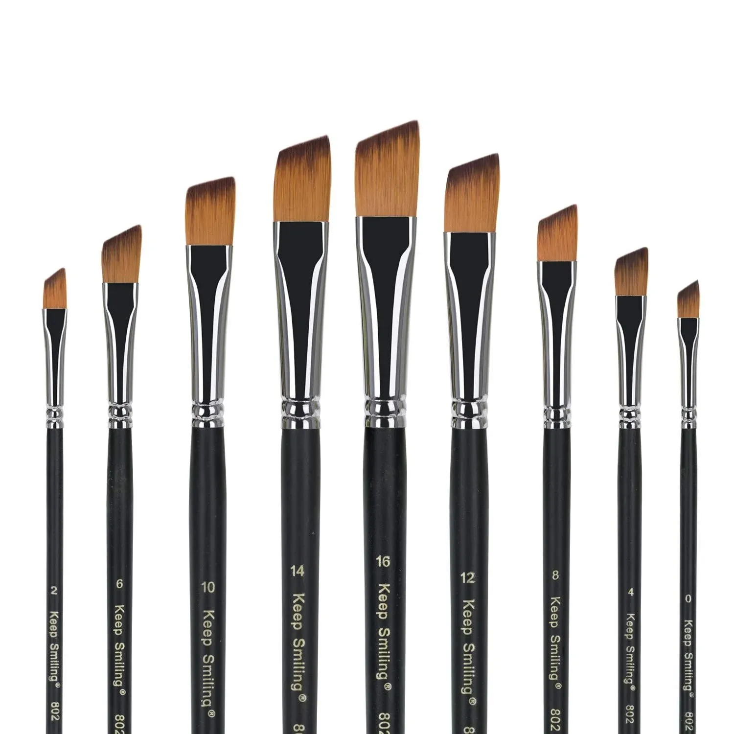 Paint Brush Set Artist Angled Brushes Made of Premium Nylon Hair for Acrylic Painting Watercolor Painting Oil Painting Perfect for Beginners Artists and in Different Size