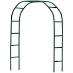 Garden Arch Trellis Army Green Arch 7.9 Ft Durable Metal Garden Arbor for Wedding Decoration Climbing Plants Party (Green)