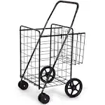 Jumbo Basket for Grocery Laundry Travel with Swivel Wheels