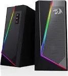 Redragon GS520 Anvil RGB Desktop Speakers 2.0 Channel PC Computer Stereo Speaker with 6 Colorful LED Modes