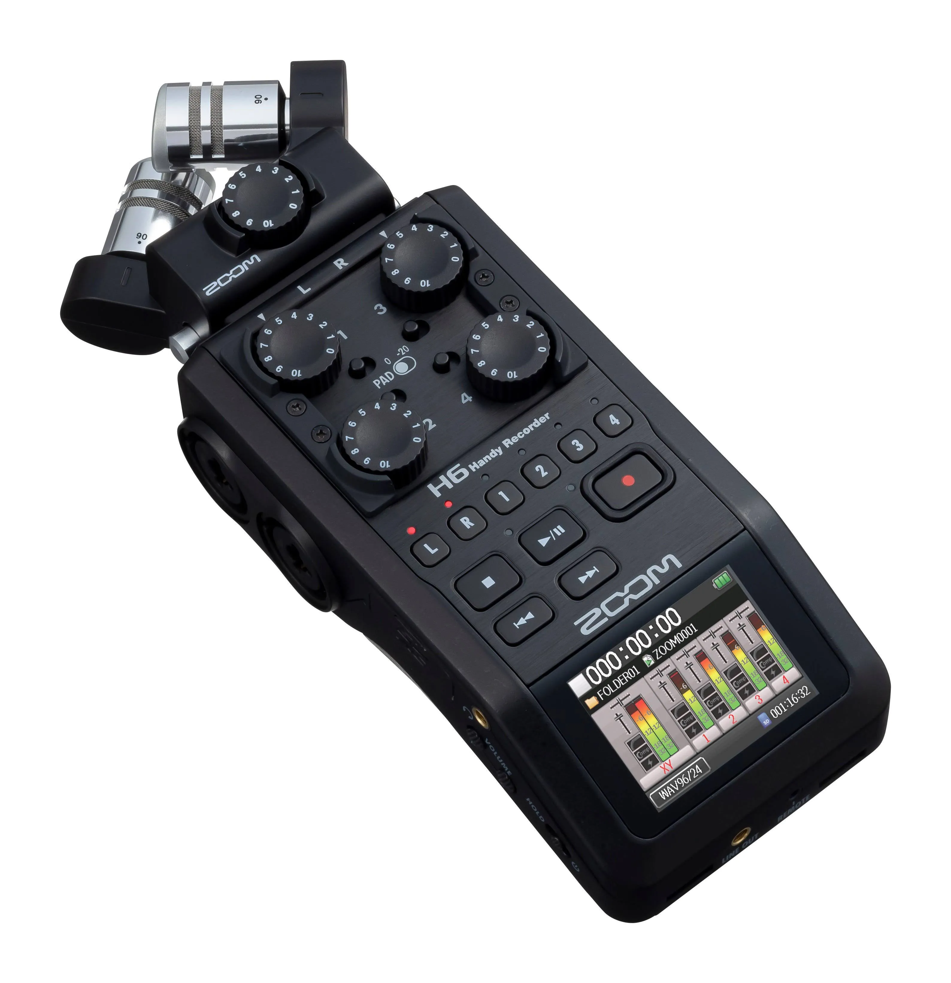 Zoom H6 Handy Recorder - All Black